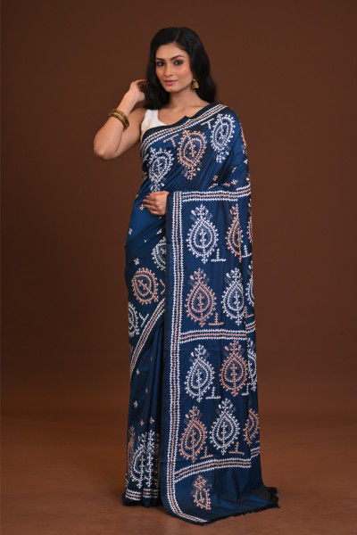 Blended Silk Kantha Saree