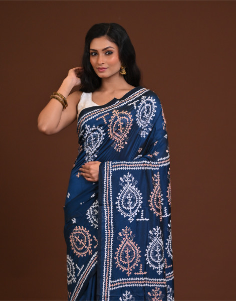 Blended Silk Kantha Saree