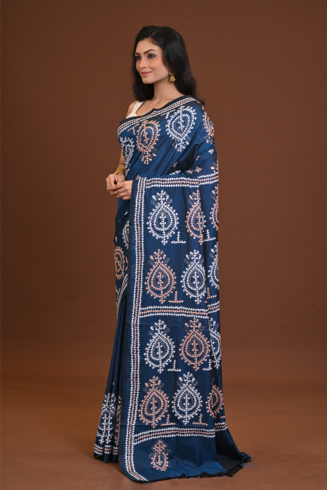 Blended Silk Kantha Saree