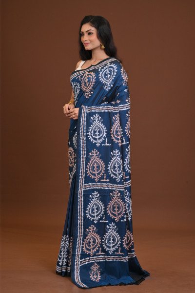 Blended Silk Kantha Saree