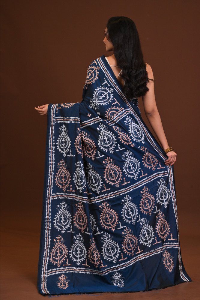 Blended Silk Kantha Saree