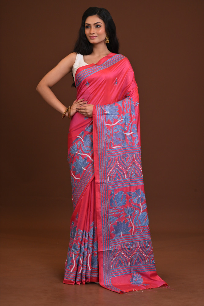 Blended Silk Kantha Saree