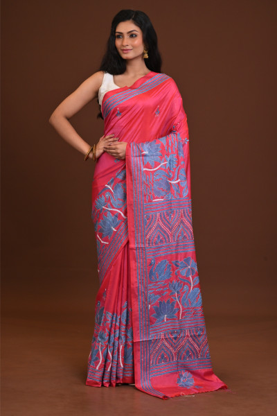 Blended Silk Kantha Saree