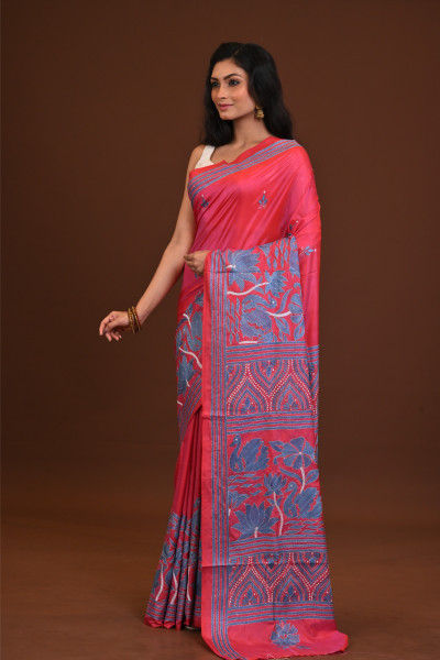Blended Silk Kantha Saree
