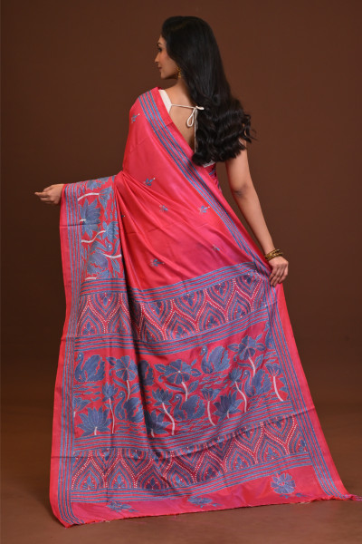 Blended Silk Kantha Saree