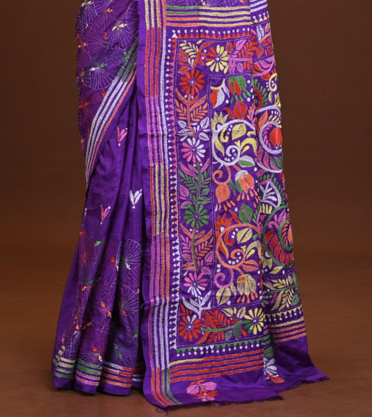 Blended Silk Kantha Saree