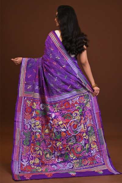 Blended Silk Kantha Saree