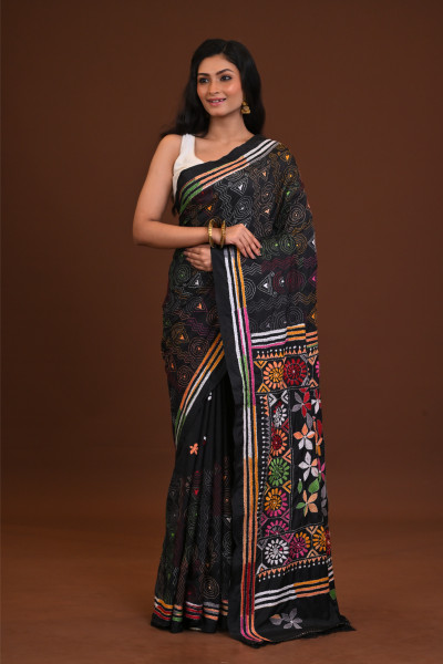 Blended Silk Kantha Saree