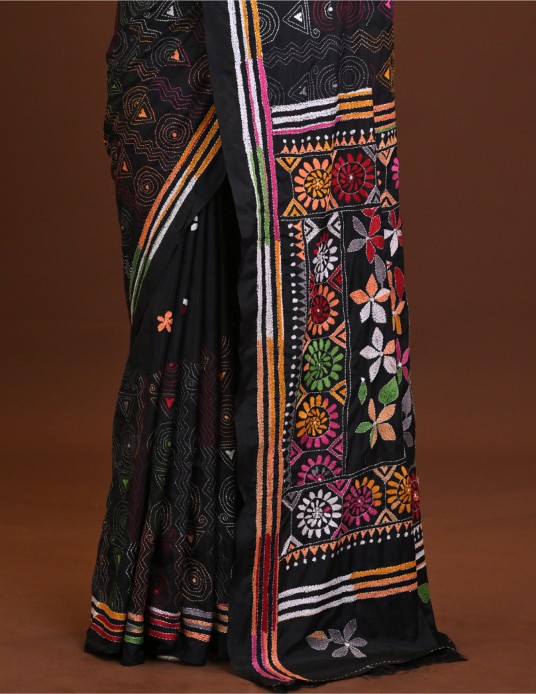 Blended Silk Kantha Saree