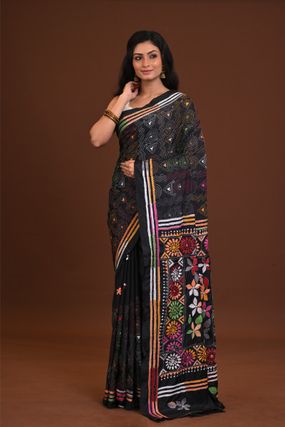 Blended Silk Kantha Saree