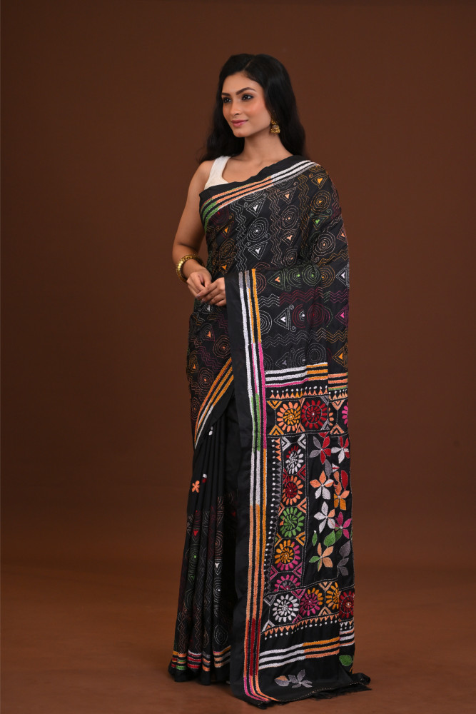 Blended Silk Kantha Saree