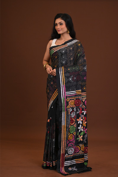 Blended Silk Kantha Saree