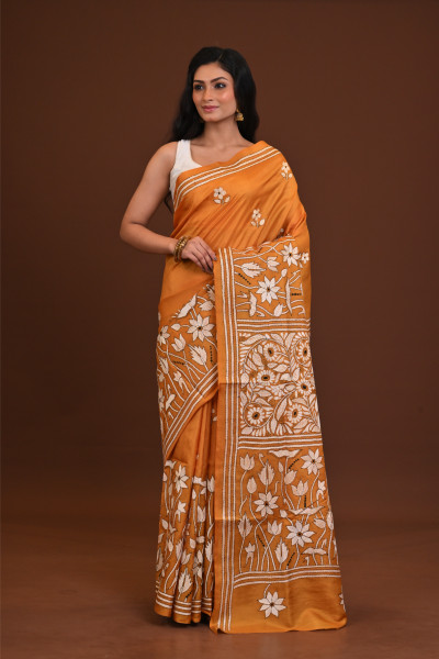 Pure Silk Kantha Saree