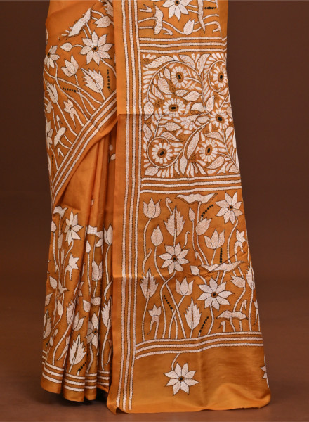 Pure Silk Kantha Saree