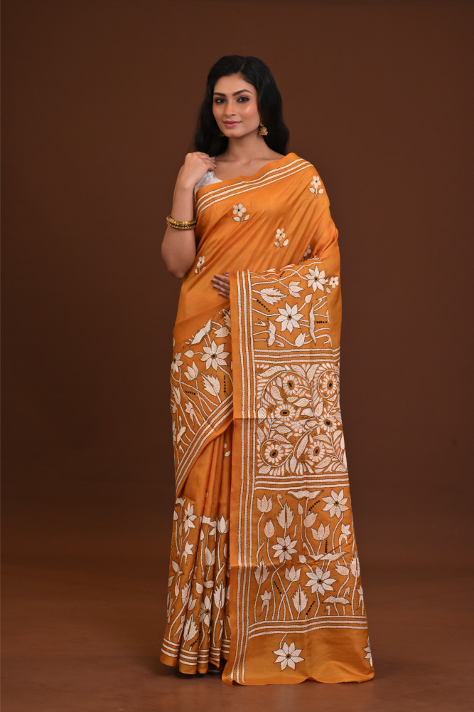 Pure Silk Kantha Saree