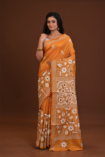 Pure Silk Kantha Saree