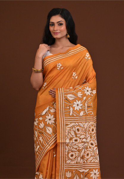 Pure Silk Kantha Saree