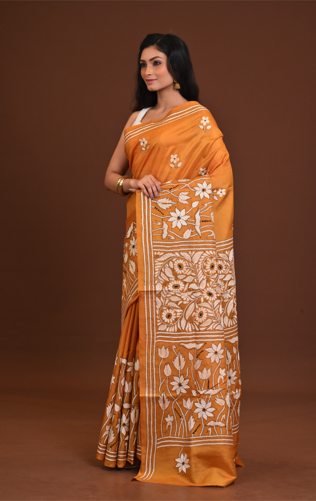 Pure Silk Kantha Saree