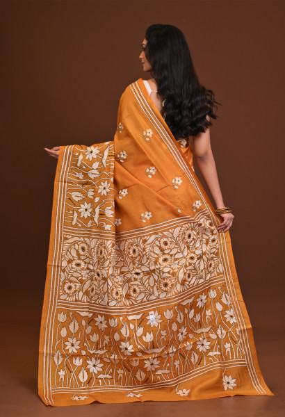 Pure Silk Kantha Saree