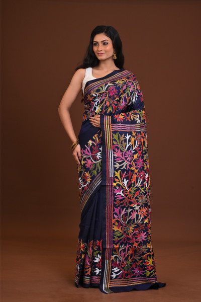Blended Silk Kantha Saree