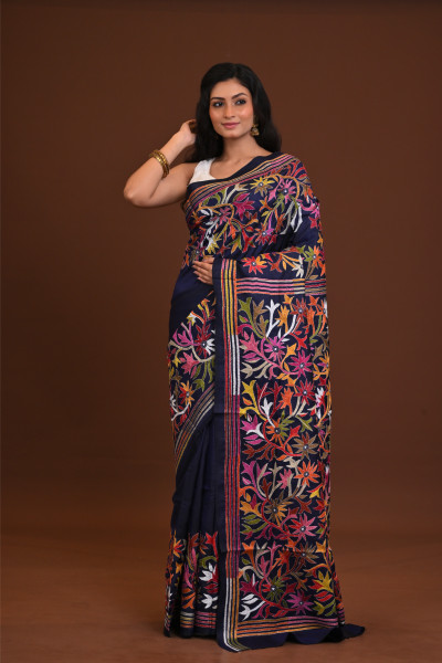 Blended Silk Kantha Saree