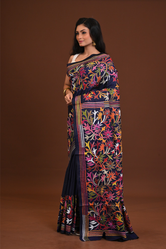 Blended Silk Kantha Saree