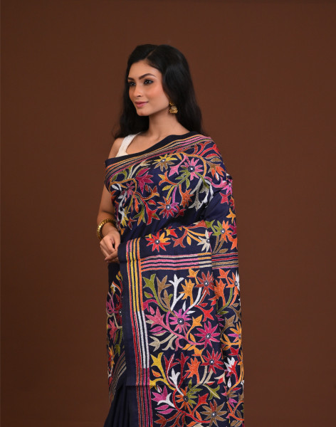 Blended Silk Kantha Saree