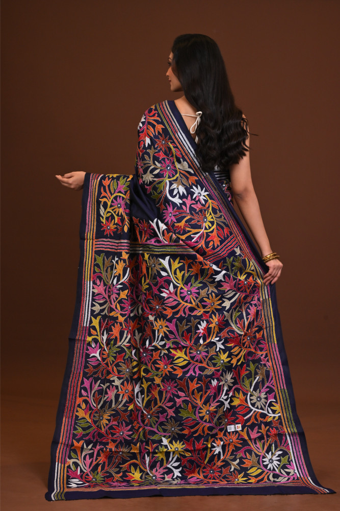 Blended Silk Kantha Saree