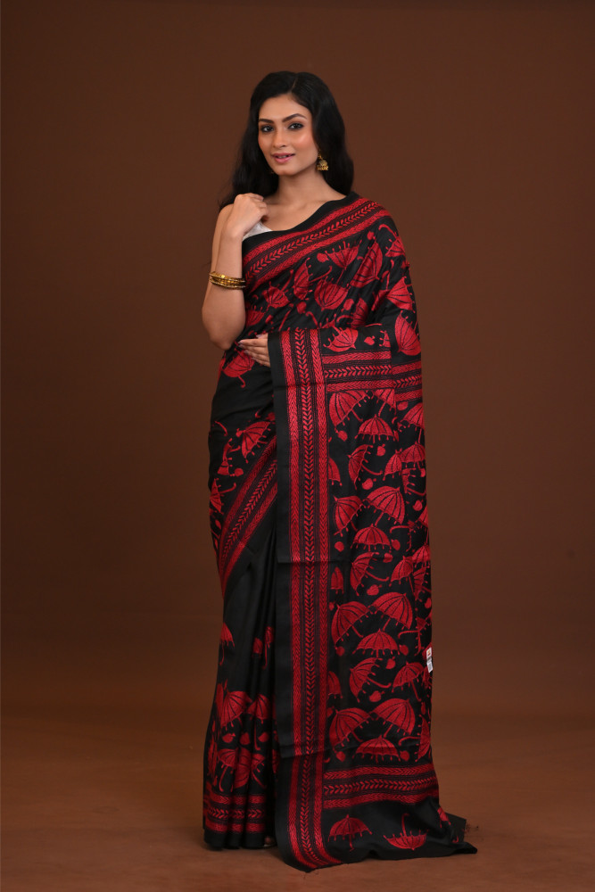 Pure Silk Kantha Saree