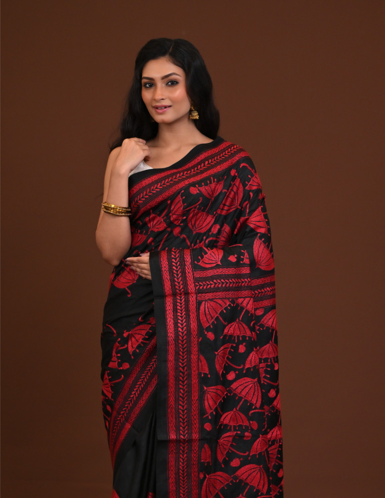 Pure Silk Kantha Saree