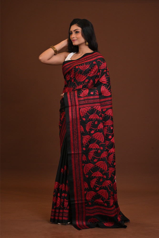 Pure Silk Kantha Saree