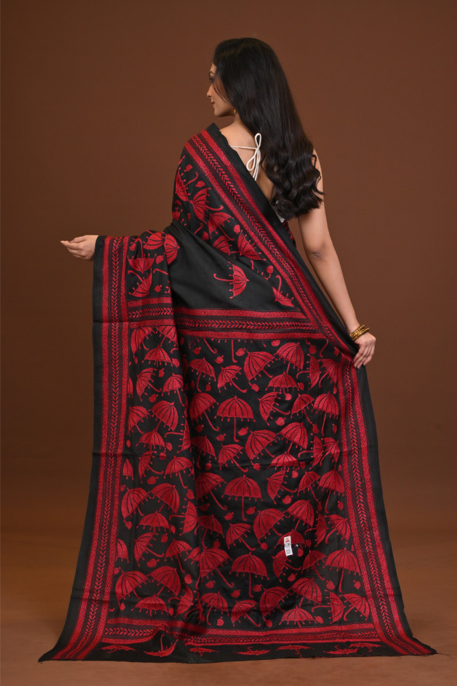 Pure Silk Kantha Saree