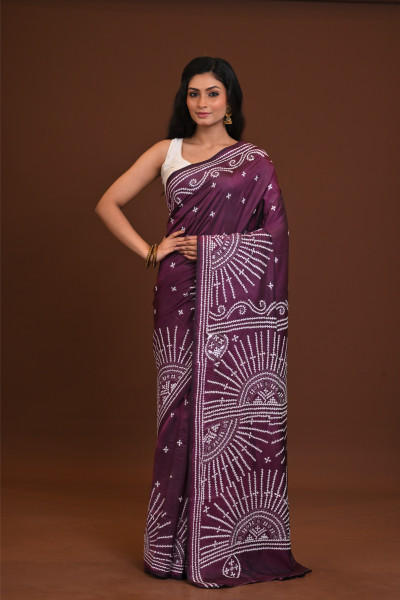 Blended Silk Kantha Saree