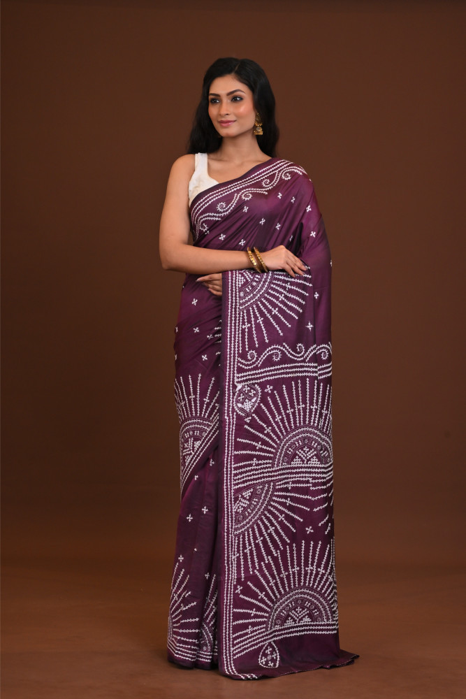 Blended Silk Kantha Saree