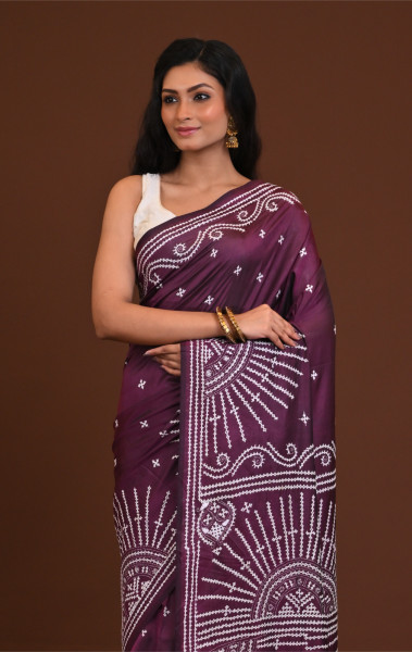 Blended Silk Kantha Saree