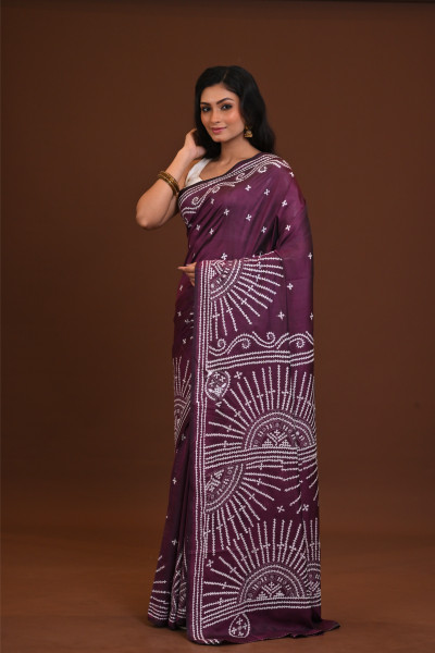 Blended Silk Kantha Saree