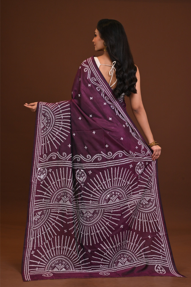 Blended Silk Kantha Saree