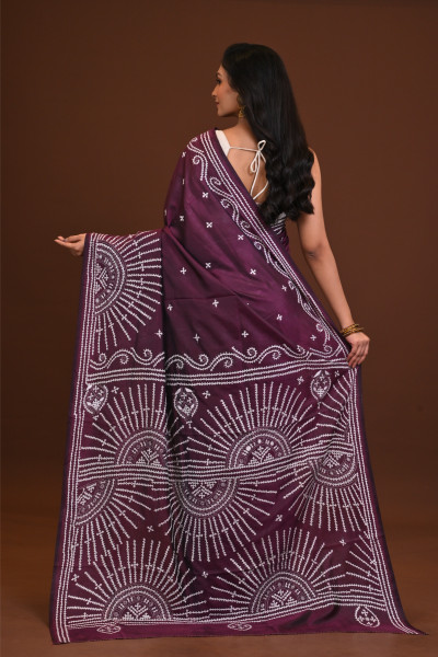 Blended Silk Kantha Saree