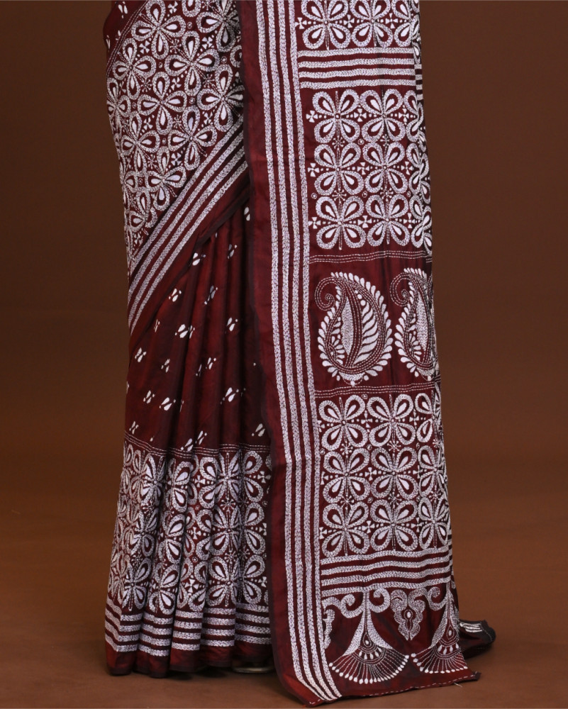 Blended Silk Kantha Saree
