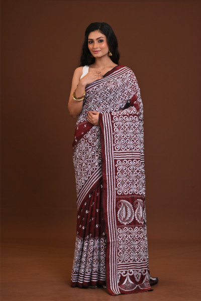 Blended Silk Kantha Saree