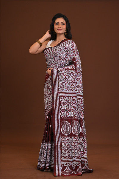Blended Silk Kantha Saree