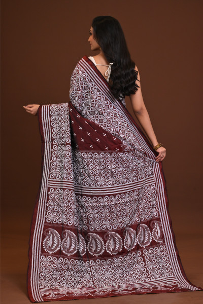 Blended Silk Kantha Saree