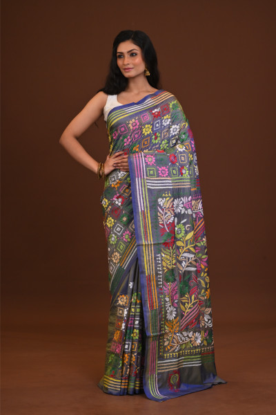 Blended Silk Kantha Saree