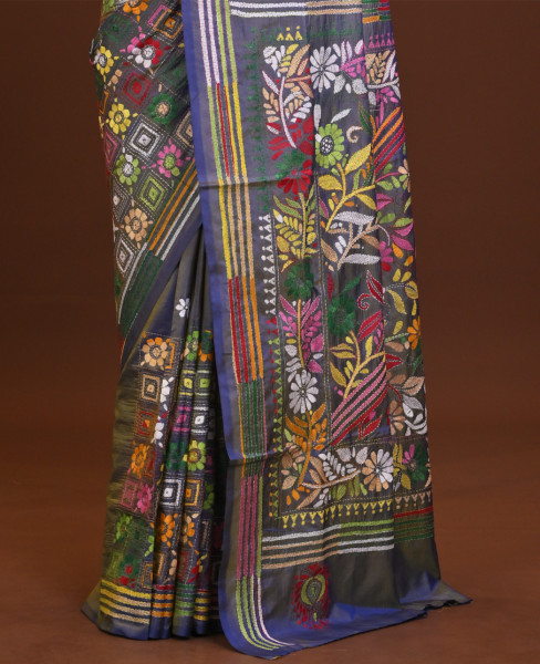 Blended Silk Kantha Saree