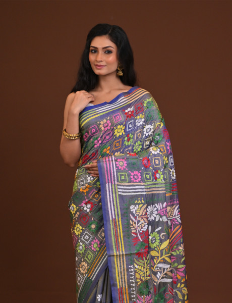 Blended Silk Kantha Saree
