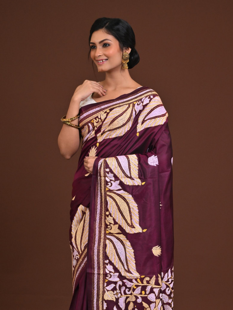 Pure Silk Kantha Saree