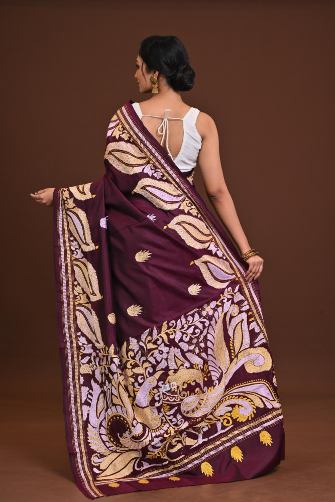 Pure Silk Kantha Saree
