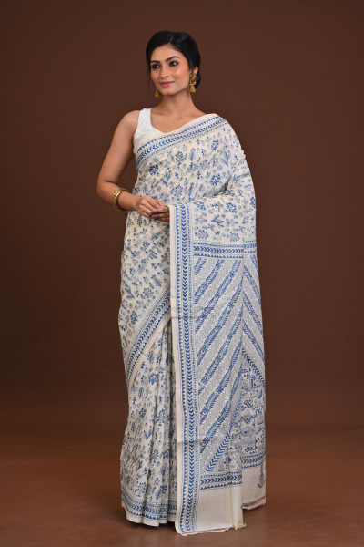 Pure Silk Kantha Saree