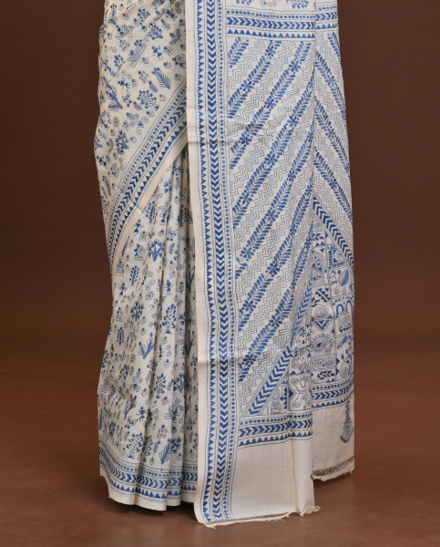 Pure Silk Kantha Saree