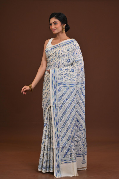 Pure Silk Kantha Saree